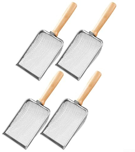 ZWEquipint Gartensieb mit Holzgriff, für Blumenerde, Kompost, Sand, Gartengeräte (2 + 2,8 + 3,8 + 5 mm)