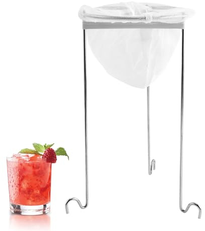 Jam Making Kit, Jam Strainer Set, Stainless Steel Jelly Strainer Stand and Bag, Detachable Washable Jelly Bag Strainers JamMaking Equipment for Juice, Soy Milk & More