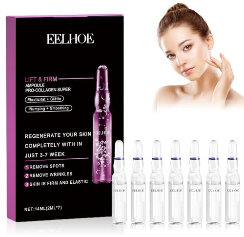 Fiale di Ceramide 7x2ml, Fiales per la cura del viso, Fiala di Idratante | Fiale con effetto lifting immediato,Fiales di Idratante,con Ceramide e Acido ialuronico,cura del giorno per uomo e donna