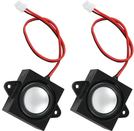2PCS Altavoces Mini 3W 4 Ohmios con Interfaz JST-PH2.0, para Proyectos Electrónicos, Robots, Máquinas Publicitarias, Monitores LCD y Aplicaciones Variadas con Sonido Claro y Sin Distorsiones