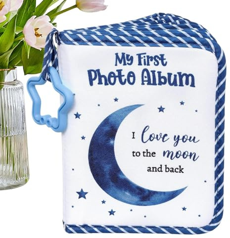 Kinder Fotoalbum | Süßes Erinnerungsstück 13x18 cm - Stoff-Kinderfotoalbum 10x15 cm - für Geburtstag Urlaub Babybett Kinderwagen Mädchen Eltern Sammler