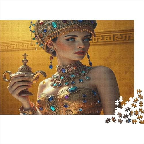 Arabian Queen Fantasy 1000 Piece Jigsaw Puzzle for Adults Queen Goblet Jewels Crown Premium Thick Sturdy Vibrant Challenging Family Game 52x38cm/1000pcs