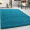 Teppium Moderner Hochflor Teppich Läufer Flur 60x110 cm Türkis - Shaggy Flauschiger Teppich, Extra Weich und Pflegeleicht - Ideal als Bettvorleger Schlafzimmer, Küchenläufer, Wohnzimmerteppich