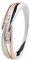 Ardeo Aurum Damenring aus 375 Gold bicolor Weißgold Rosegold mit 0,07 ct Diamant Brillant Verlobungsring