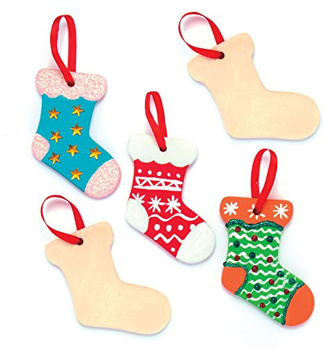 Baker Ross Weihnachtsstrumpf aus Keramik, 5 Stück