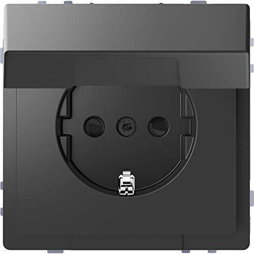 Schuko completo con tapa D-Life Antracit