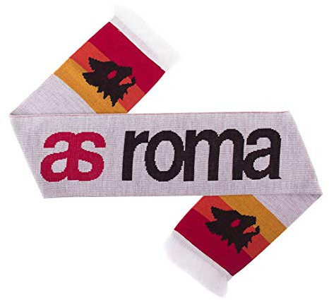 AS Roma Herren Retro-Schal, weiß, Einheitsgröße