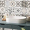 RE-COVERTILES - Adesivi per Piastrelle Bagno e Cucina 10 Pz 20x20 cm - PS00089 Decorazione murale in PVC impermeabile mattonelle mosaico stile cementine Azulejos