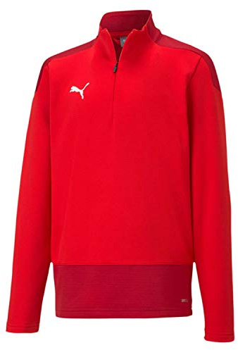 PUMA Unisex Kinder, teamGOAL 23 Training 1/4 Zip T Pullover, Red-Chili Pepper, 128