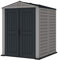 Duramax YardMate Hangar de jardin en plastique avec plancher en plastique Anthracite et Adobe