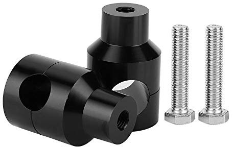 KSTE Paar 25mm Aufzug Lenker Riser Aluminiumlegierung for Motorrad-Modifikation (Schwarz)