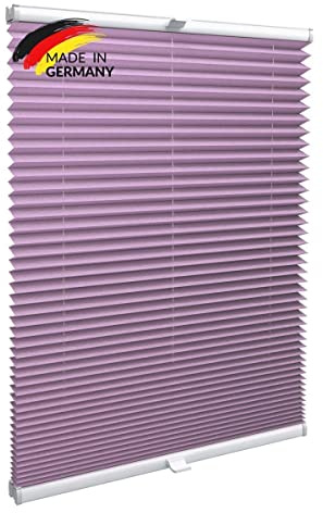 Gardinen21 Plissee nach Maß zum Kleben | Jalousien Rollo mit Klebefunktion | Sonnenschutz und Sichtschutz | Maßgefertige Fenster & Türen Rollos inLila