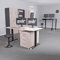 goodsforbusiness GmbH Büro Rollcontainer 80cm 3 Schubladen, 1 Materialauszug, abschließbar 65x43x80cm Eiche Modern