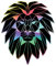 Finest Folia 2 x Polygon Tier Sticker Hologramm Aufkleber Tiere Origami Geometrisch Selbstklebend Kunst für Auto Motorrad Laptop Kühlschrank Wand Dekor R117 (Löwe)