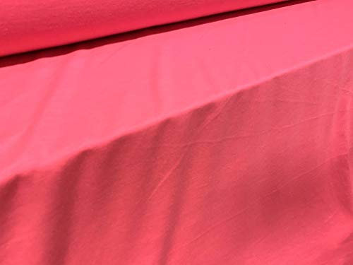 Tissu jersey simple en polyester filé, au mètre – Rose fluo