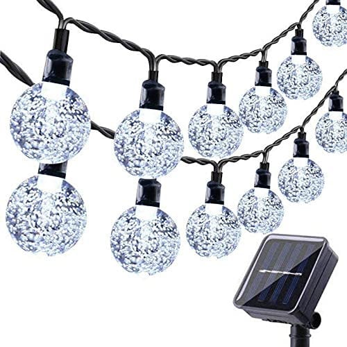 Moxled Solar Lichterkette Aussen 60 LED, 11M Lichterkette Außen Solar Wasserdicht, 8 Modes Solar Lichterkette Außen für Garten, Terrasse, Balkon, Partys (Weiß)