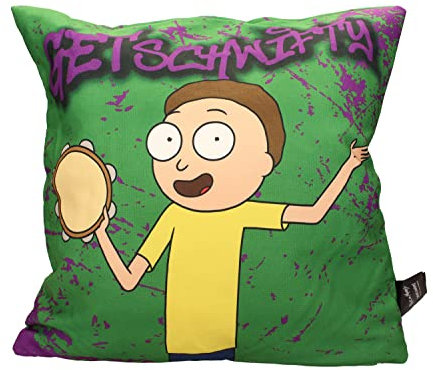 SD Toys Quadratisches Kissen Get Schwifty Rick Y Morty Vakuumverpackung