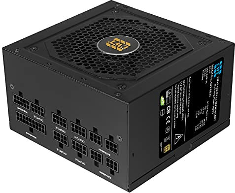CWT GPX 850W ATX PSU, Full Modular, APFC, 80 Plus Gold, 90% Efficiency, 6 x 6+2 PCIe Connectors, 120mm Cooling Fan, A Premium, Reliable & Powerful Power Supply | Black