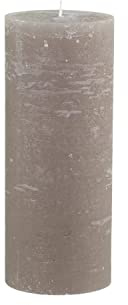 Chic Antique Macon rustikale Stumpenkerze versch.Farben und Größen Kerze Antik NEU Altarkerzen 100 % Paraffin lange Brenndauer (Linen, 25x10 cm)