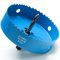 Scie Cloche Bi-métal 130 mm, M42 HSS Bimétallique Scie Trèpan avec Foret de Centrage pour Robuste Perceuse à Percer pour Fer, Aluminium, Bois, Cloison Sèche, Tuyau, Panneau de Fibres de Bois/Bleu