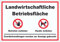 Landwirtschaftliche Betriebsfläche Betreten und Hunde verboten Aufkleber A9 (37x52mm)