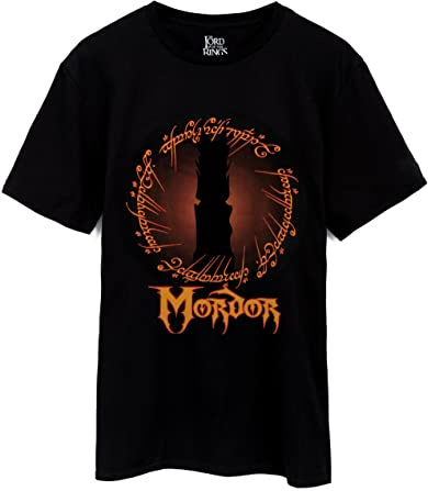 The Lord Of The Rings Mens T-Shirt Evil Mordor Movie Black Top