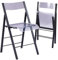 ISL Furnishings Kasper Flex Moderne Acryl-Klappstühle - Faltbarer transparenter klarer Lucite Stuhl mit verchromtem Stahlrahmen für drinnen, draußen, Esszimmer, Schreibtisch, Büro, Schminktisch -