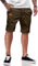 JMIERR Kurze Hosen Herren Shorts Herren Sommer Chino Baumwolle Elastische Taille mit Taschen Braun L