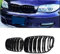 MAGICKIT Nieren Kühlergrill Kompatibel mit E81 E87 E88 E82 M Coupe 2008-2011 LCI,Doppelsteg Glanz Schwarz