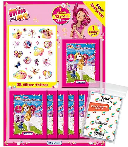 collect-it.de MY HOME OF CARDS + TOYS Exklusive Aufbewahrungshüllen im Bundle mit Mia and Me - Serie 8 - Mias Magische Einhörner - Sammelsticker - 1 Multipack