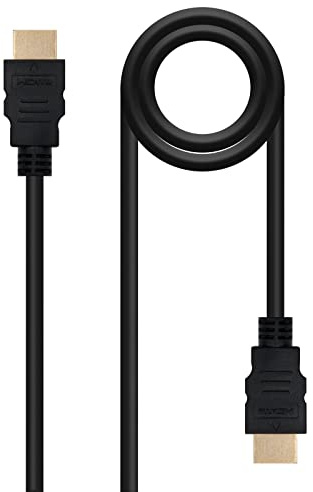 Nanocable 10.15.1710 - Cable HDMI V1.4 (Alta Velocidad/HEC), Tipo A/Macho - Tipo A/Macho, Negro, 10 m