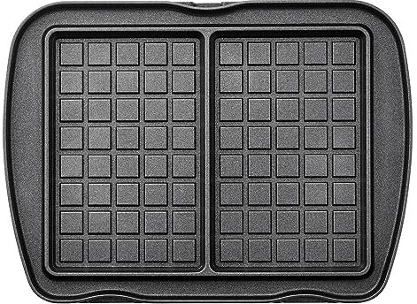 LAGRANGE Jeu de plaques Gaufres fourrées, compatible avec tous les gaufriers Premium, Plaques en fonte d'aluminium, Revêtement antiadhésif double couche, 010142, Noir