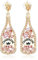 Champagner-Ohrringe für Frauen - Perlenbesetzte Flasche, Margarita, Tequila, Kristallweinglas - Hängende Party-Schmuck Geschenke (H)
