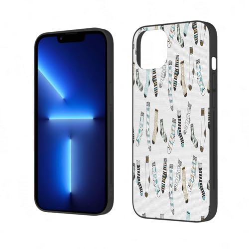 Schützende Hülle für iPhone 14 - Stilvoll und umweltfreundlich - TPU+PC-Material, Cartoon chaotisch Teenager Zimmer Regen von Socken Wäsche unter dem Motto Funny - Kratzfest und leicht zu reinigen