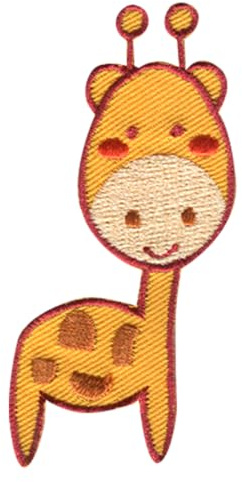 Catch the Patch Giraffe Aufnäher zum Aufbügeln 3,7 x 7,2 cm Bügelbild für Kinder Mädchen mit Lieblingstier Wild, Bügelpatch Patches Bügelflicken