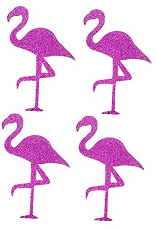 Supvox 8 Stück Flamingo Aufkleber DIY Tassenaufkleber Deko Aufkleber für Becher Körperschmuck Fenster Violett Glänzend Wasserfest Langlebig