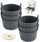 Lot de 6 ramequins en silicone réutilisables pour friteuse à air comprimé (gris)