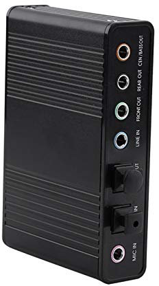 Externe Soundkarte 5.1, 6-Kanal-Soundkarte, externer digitaler optischer SPDIF Audio Ausgangsadapter USB Audio Adapter für PC, Laptops, Desktop, Computer