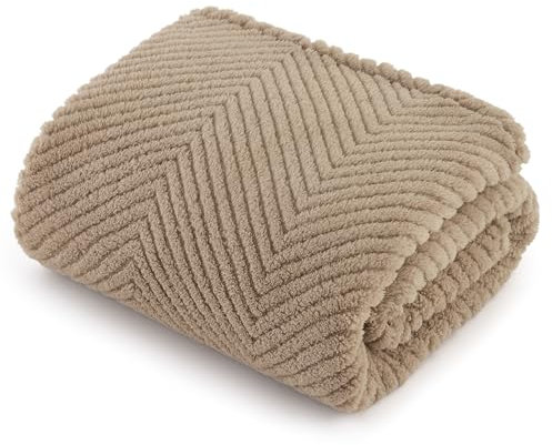 Bedsure Hundedecke für Haustier Hunde Katzen Welpen Weiche Warme Matte, flauschig und weich, Hellgraubraun 152x203 cm