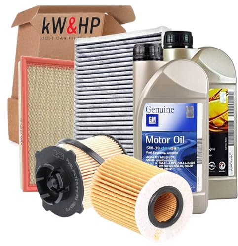KIT TAGLIANDO 4 FILTRI + 6LT OLIO G-M 5W30 PER ASTRA J 1.7 CDTI 81KW 110CV DAL 10/2010 AL 2015