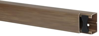 KOMIB 60x40 mm Kabelkanal/Kabelkanäle/Kabelführung - Schraubbar (mit Montagelochung im Boden) - Je Stange 2M (Braun - Holz Design, 10m (5x2M))