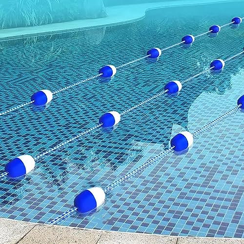 Pool-Sicherheitsseil mit Schwimmern Pool-Trennwand Barriere für Innen- und Außenpools Edelstahlhaken vormontiert