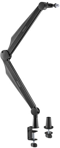 Wiltec Mikrofonarm 80cm Gelenkarm Tischhalterung für 3/8 und 5/8 Mikrofone für Studio und Zuhause