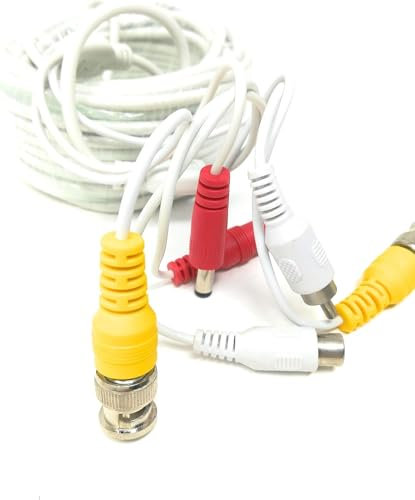 SQUADO Cavo di 10 Metri per Telecamere Audio Video in AHD 1080P, RCA BNC e Alimentazione