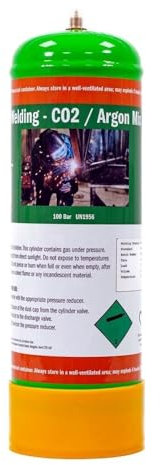Argon CO2 Disposable Gas Bottle 100% Pure 80/20% Mix MIG TIG Welding 2.2L (Argon 80% / CO2 20%)