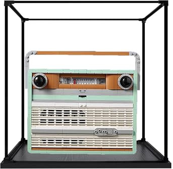 Vetrina in acrilico per modello Lego 10334 Retro Radio, 3 mm, antipolvere, espositore compatibile con Lego 10334 (modello non incluso) (costruzione trasparente 3 mm B)