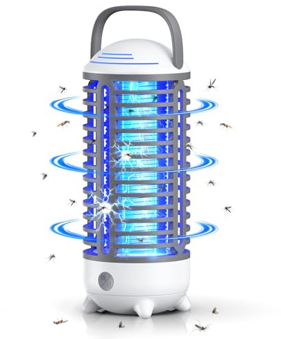Lampe Anti Moustique, Lampe Anti Mouche, Anti-Mouches, 4200V UV Tueur d'Insectes Électrique Étanche Anti Insectes Répulsif Efficace Anti-Moustique Portable pour l'intérieur et l'extérieur