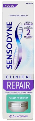 Sensodyne Clinical Repair Tiefenreinigung, Zahnpasta für empfindliche Zähne, beginnt mit der Reparatur empfindlicher Zähne in 2 Minuten*, 75 ml