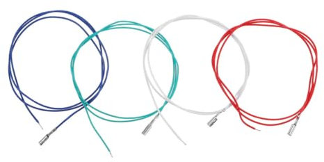 HEATSHAKING 4pcs Phonograph Wire Colored Turntable Connection Cables for Easy Replacement of Headshell Wires Quick Setup and Identification
