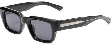 LIGOES Dicke Sonnenbrille für Männer Frauen PC Rahmen Quadrat Sonnenbrille UV400 Brille